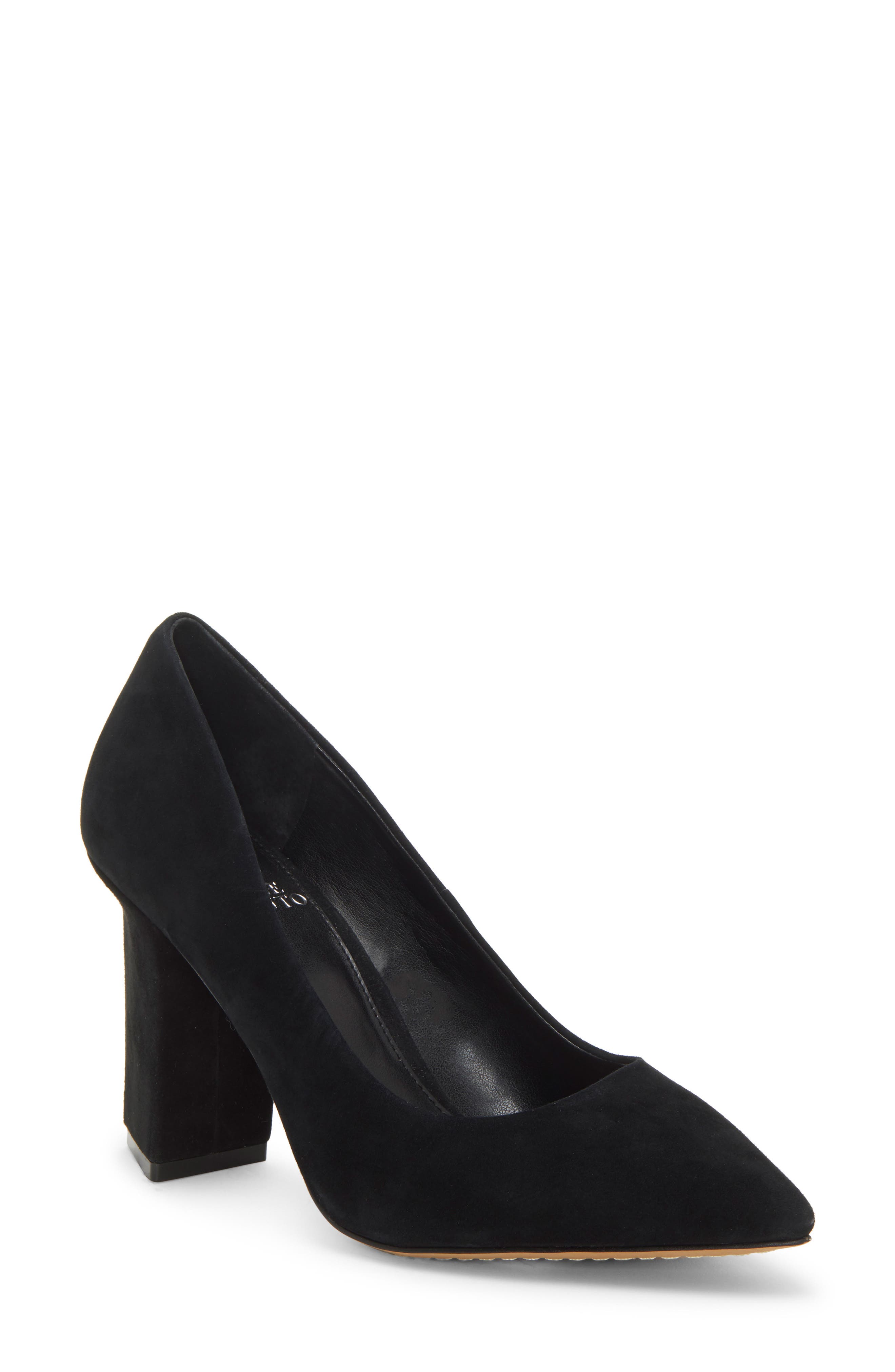 vince camuto block heel pump