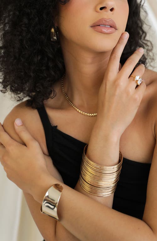 Ettika Smooth Cuff Bracelet In Gold