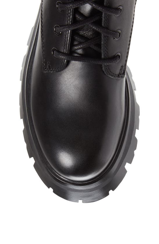 Dkny Bart Womens Faux Leather Lugged Sole Combat & Lace-up Boots In Black