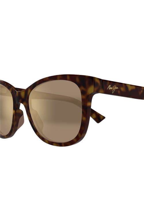 Maui Jim Kiopaa Classic Square Sunglasses, 54mm In Matte Dark Havana