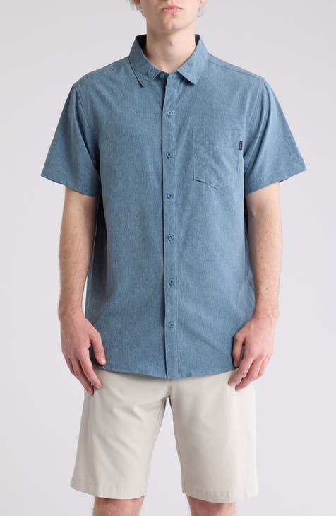 Slub Short Sleeve Woven Shirt