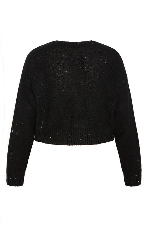 Shop City Chic Miranda Metallic Cardigan In Black Sparkle