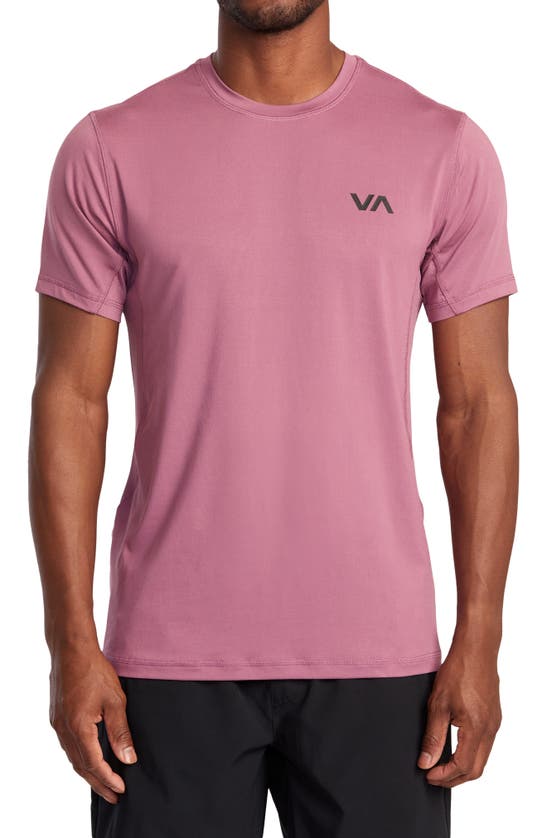 Shop Rvca Sport Vent Logo Graphic T-shirt In Rose Shadow