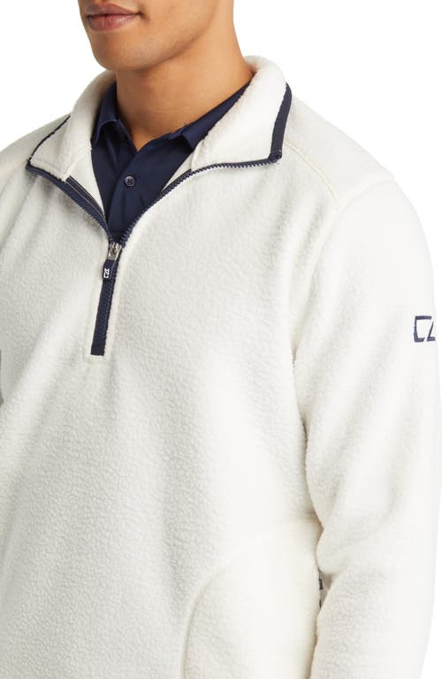 Cutter & Buck Fleece Jacket In Shell/navy Blue