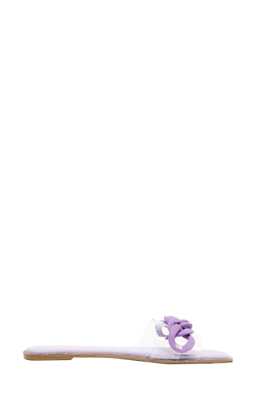 Ninety Union Women's Tampa Chain Link Vinyl Slides In Purple