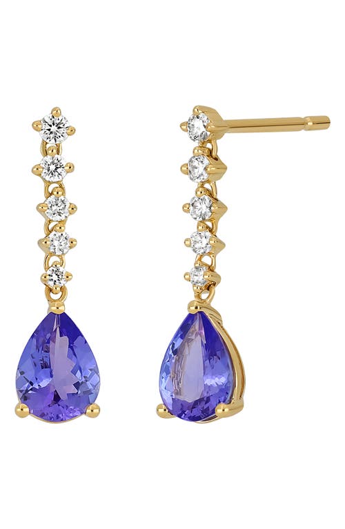 Bony Levy Iris Diamond & Tanzanite Drop Earrings in 18K Yellow Gold at Nordstrom