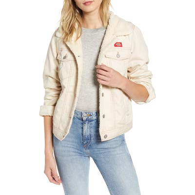 Dickies Fleece Lined Twill Jacket, White