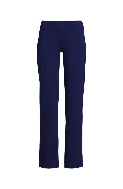 Shop Lands' End Plus Size Starfish Mid Rise Straight Leg Pants In Deep Sea Navy