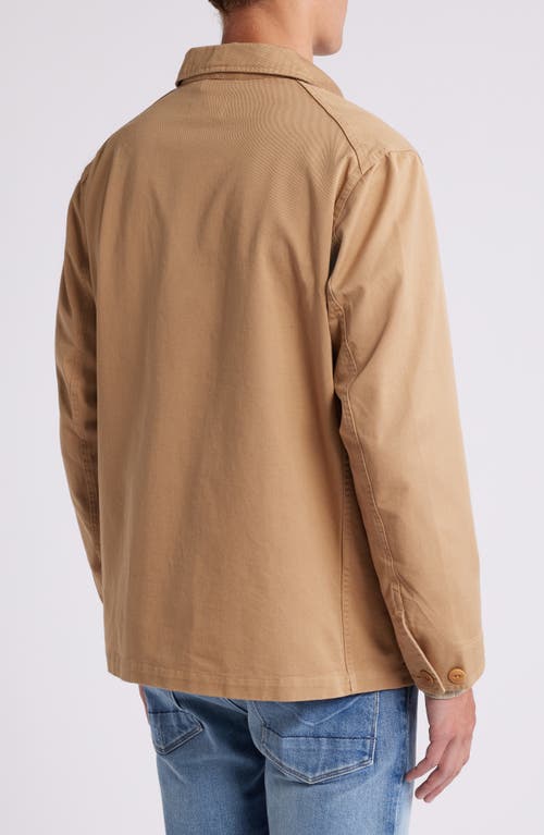 Shop Merz B Schwanen Organic Cotton Workwear Jacket In Khaki