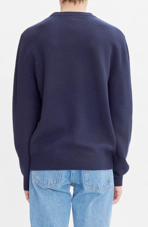 Shop Apc A.p.c. Joshua Merino Wool Sweater In Dark Navy