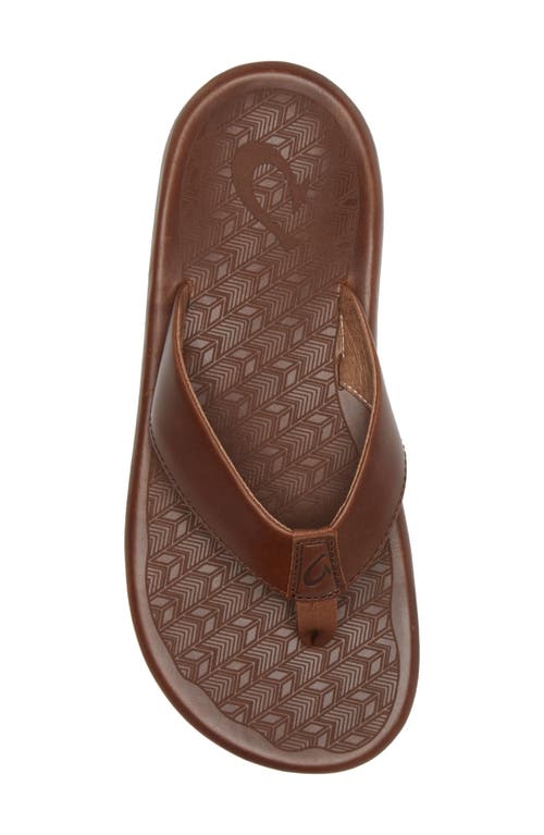 Shop Olukai Ilikai Flip Flop In Toffee/toffee