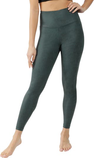 90 Degree By Reflex Women's High Waisted Ribbed Basic Ankle Legging 