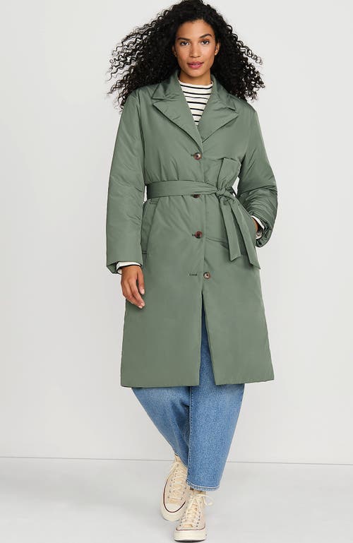 Shop Lands' End Insulated Commuter Trench Coat In Spruce