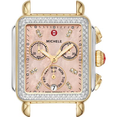 Michele Deco Diamond Diamond Dial Watch Head, 3m X 35Mm