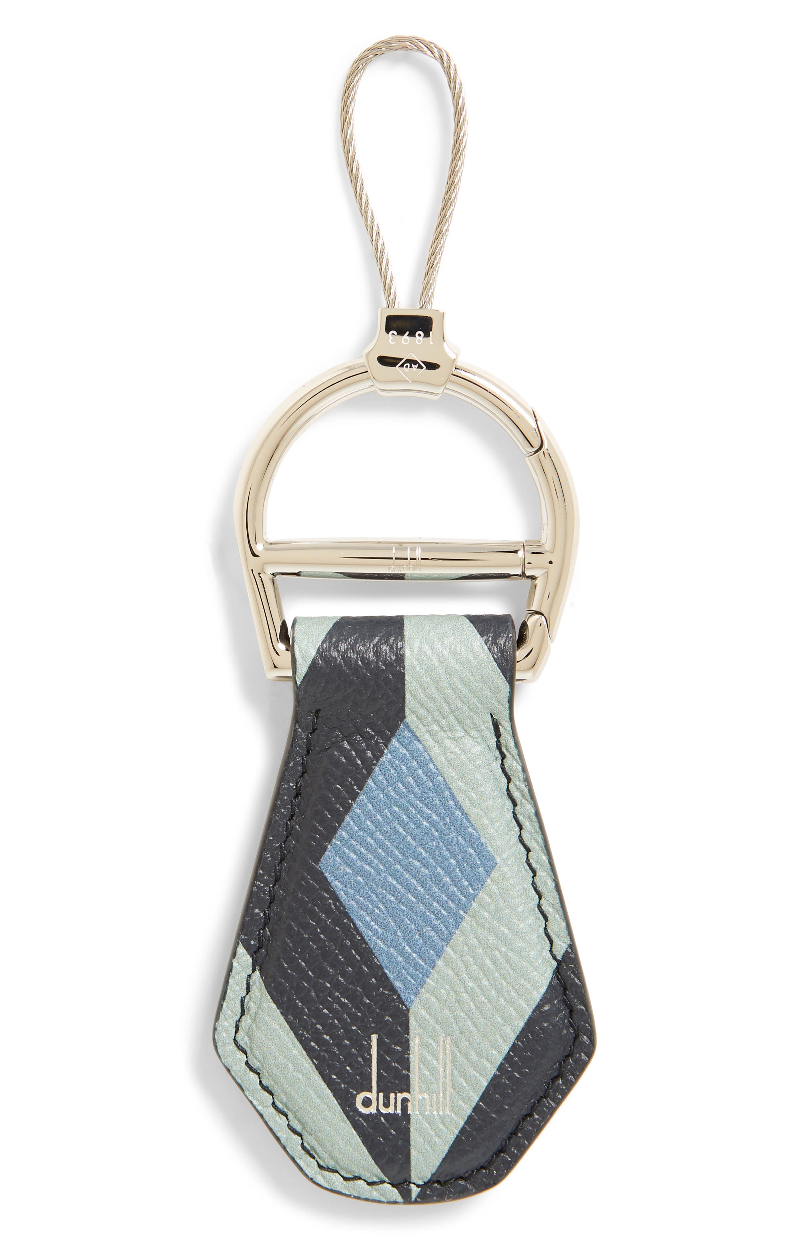 Dunhill Cadogan Leather Key Chain - Blue