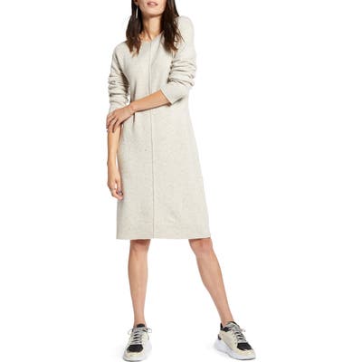 Treasure & Bond Nep Sweater Dress, Beige