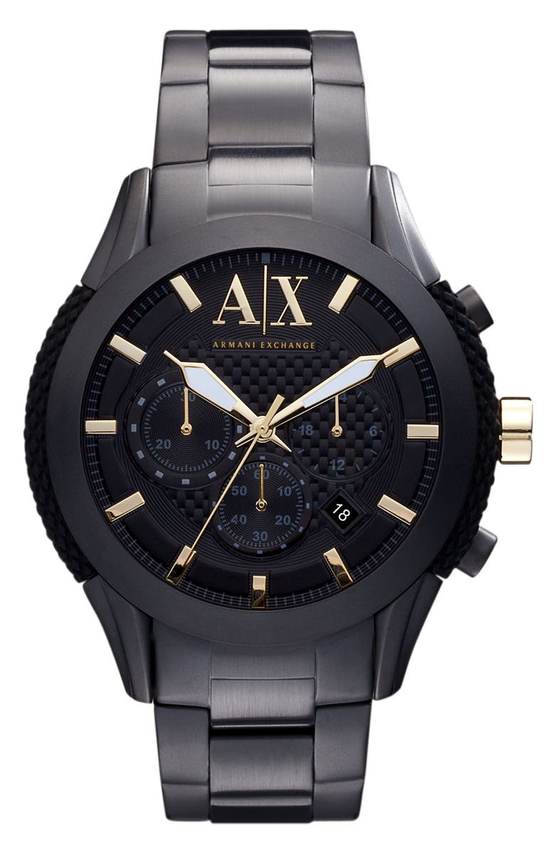 AX Armani Exchange Silicone Accent Bracelet Watch, 47mm | Nordstrom
