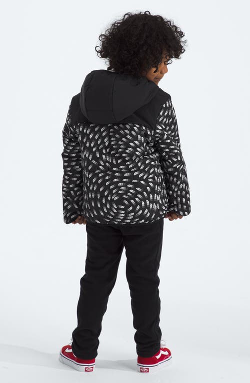 Shop The North Face Kids' Shasta Water Repellent Reversible Hooded Jacket In Tnf Black Vector Field Print