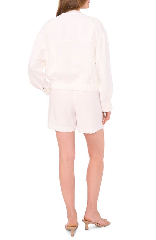 Shop Vince Camuto Slouchy Bomber Jacket In New Ivory