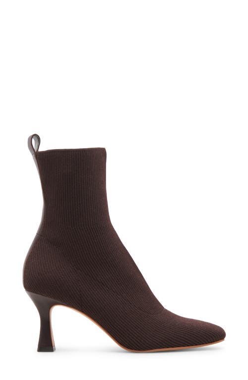 Shop Dolce Vita Glamor Knit Bootie In Dk Brown Knit