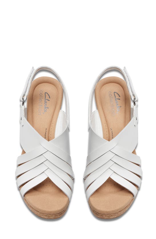 Shop Clarks ® Giselle Ivy Platform Sandal In White Leather