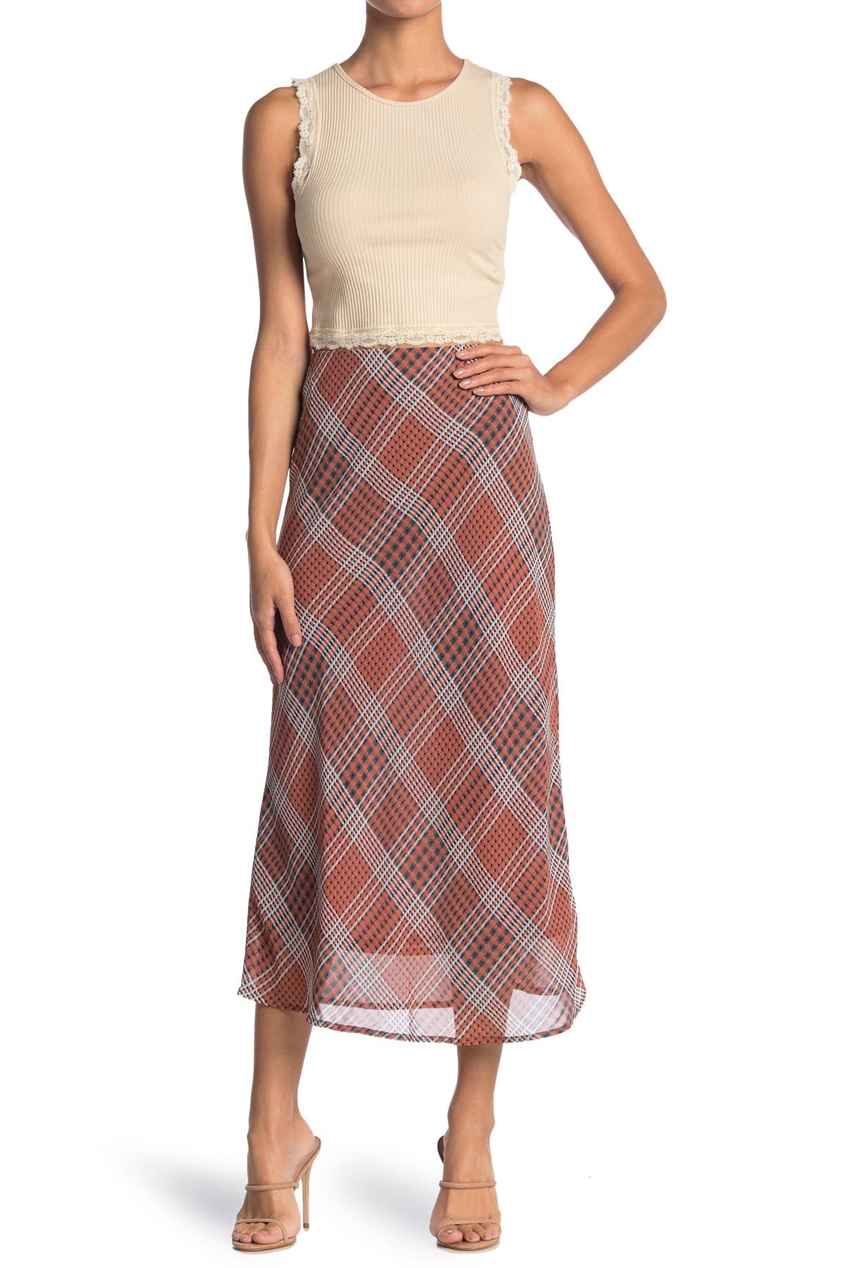 midi skirt chiffon