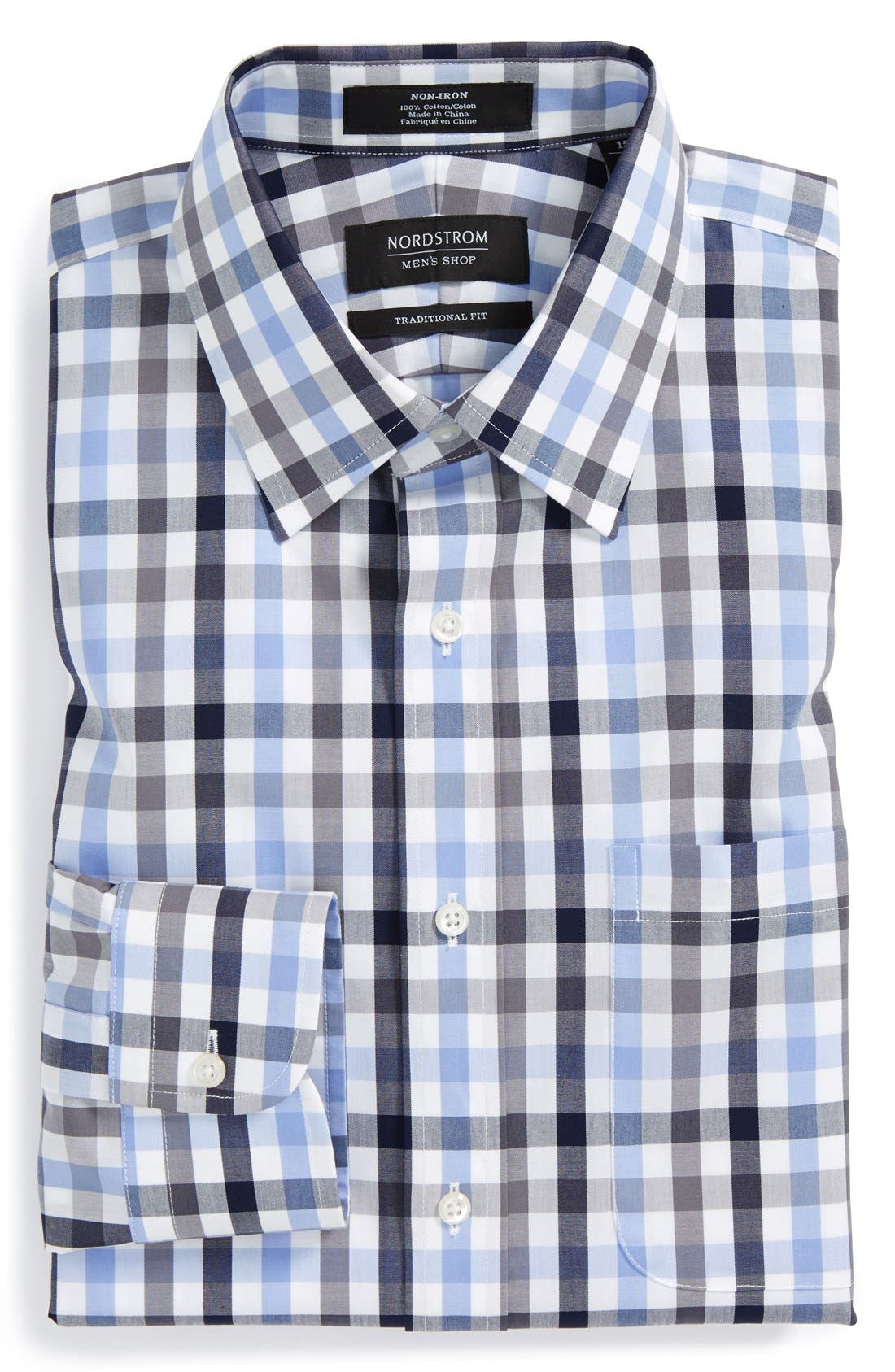 Nordstrom Traditional Fit NonIron Check Dress Shirt Nordstrom