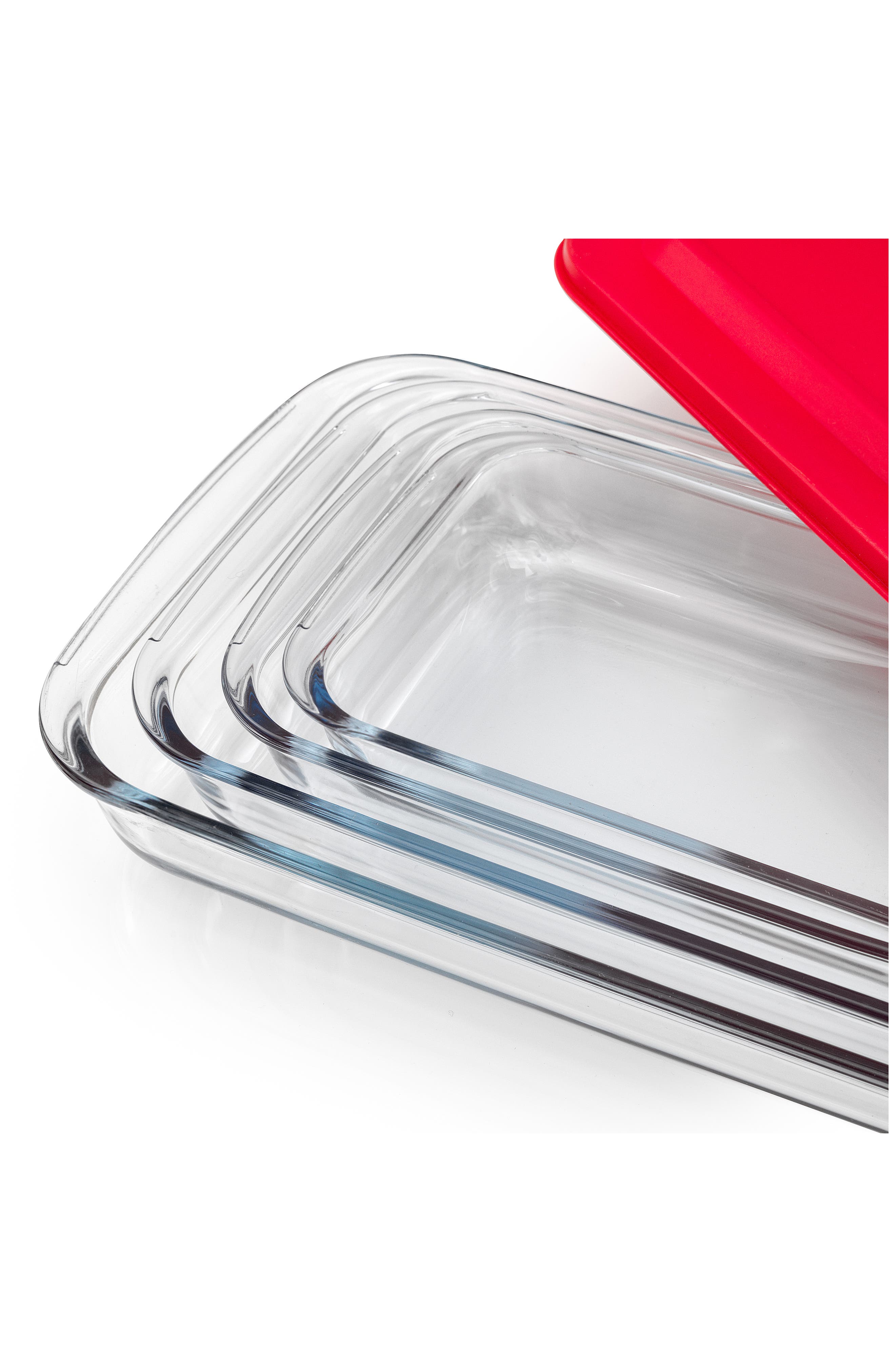 JoyJolt Set of 4 Nesting Glass Baking Dishes with Airtight Lids