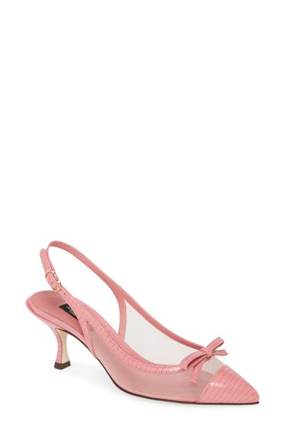 DOLCE & GABBANA RETINA BOW SLINGBACK PUMP,CG0369AX047
