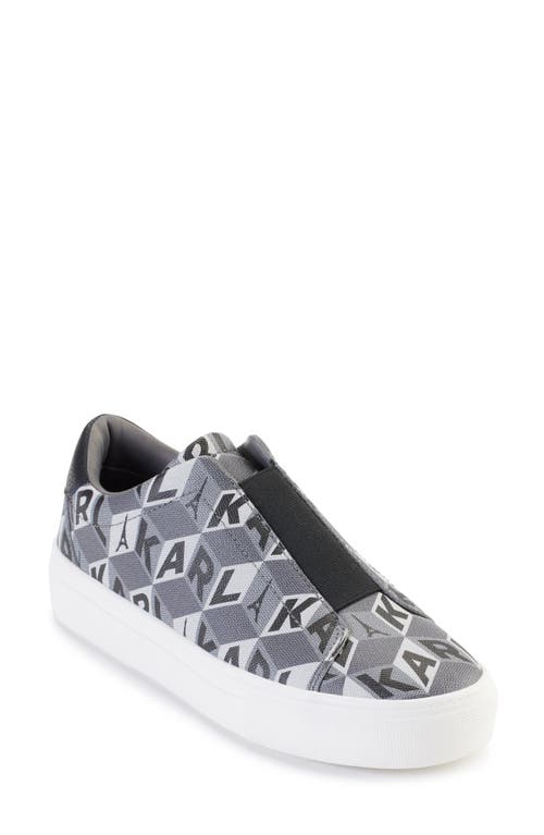 KARL LAGERFELD KARL LAGERFELD PARIS CASSANDA LOGO PRINT SLIP-ON SNEAKER