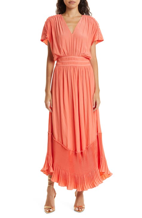 coral wedding guest dress | Nordstrom