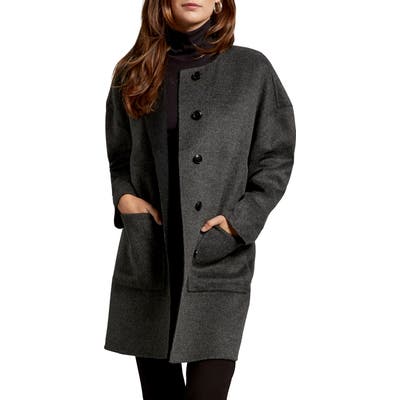 Michael Stars Pamela Portola Double Face Wool Blend Coat, Grey