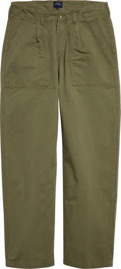 Noah Pleated Cotton Twill Utility Pants | Nordstrom
