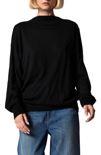 Equipment Montrose Cutout Tie Neck Cashmere Sweater In Black