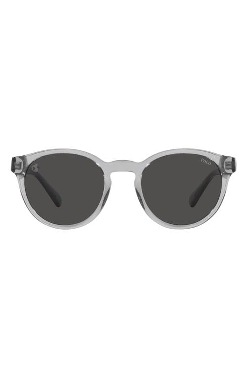 Polo Ralph Lauren 51mm Round Sunglasses in Dark Grey at Nordstrom