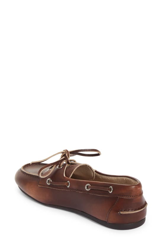 Shop Miu Miu Boat Shoe In Brown