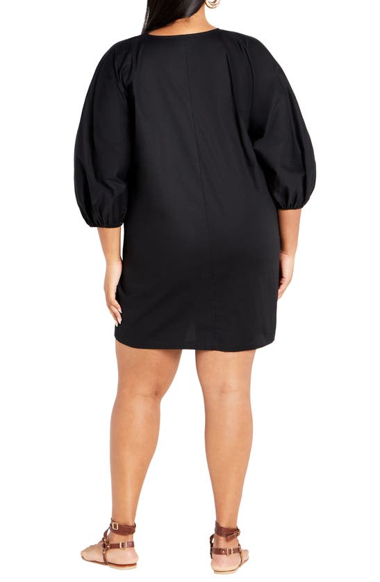 Shop City Chic Louisa Dolman Sleeve Minidress In Black