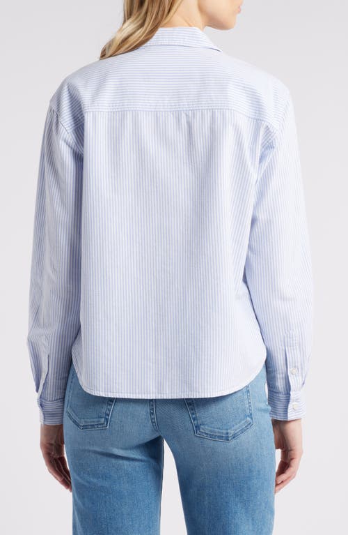 Shop Beachlunchlounge Long Sleeve Shirt In Blue Opal