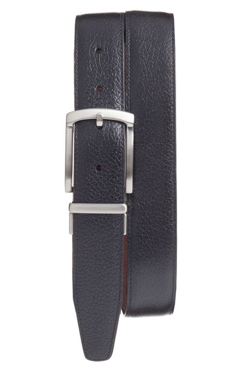 Torino Reversible Leather Belt In Black