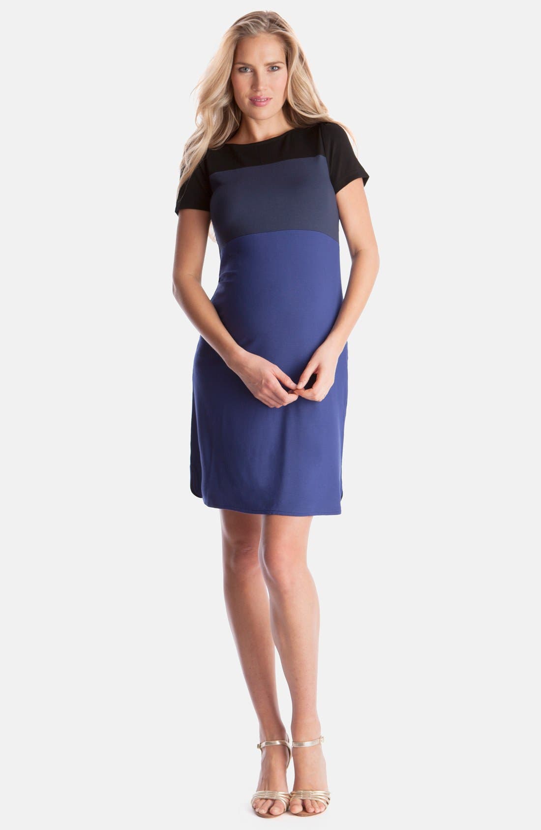 Seraphine 'Glinda' Colorblock Maternity Shift Dress Nordstrom