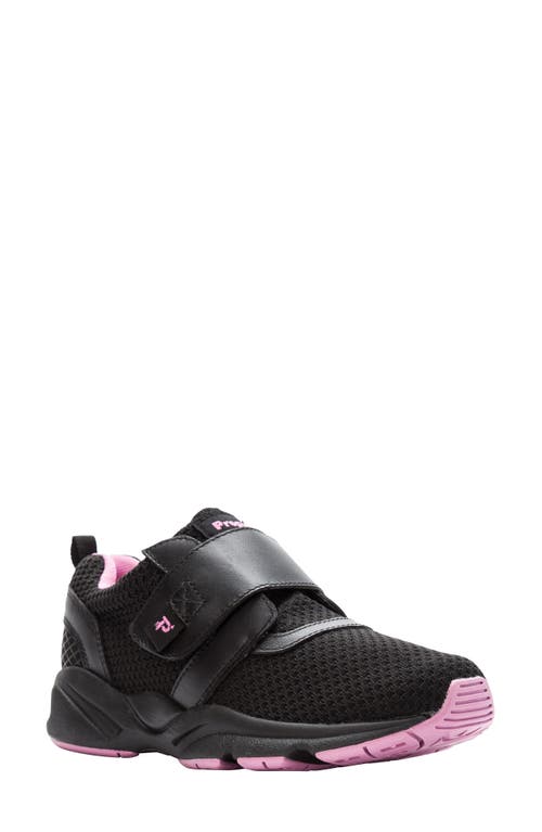 Shop Propét Stability X Strap Sneaker In Black/berry Fabric