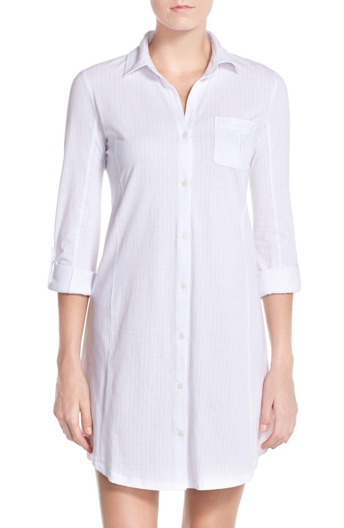 Lauren Ralph Lauren Cotton Sleep Shirt Nordstrom