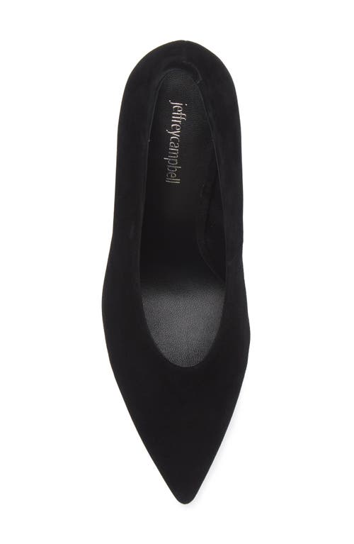 Shop Jeffrey Campbell Potent Pointed Toe Pump In Black Suede