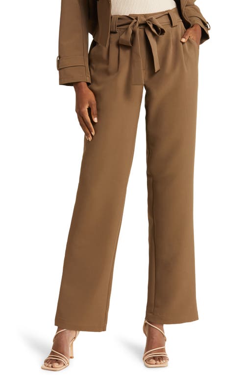 Belted Pants in Espresso