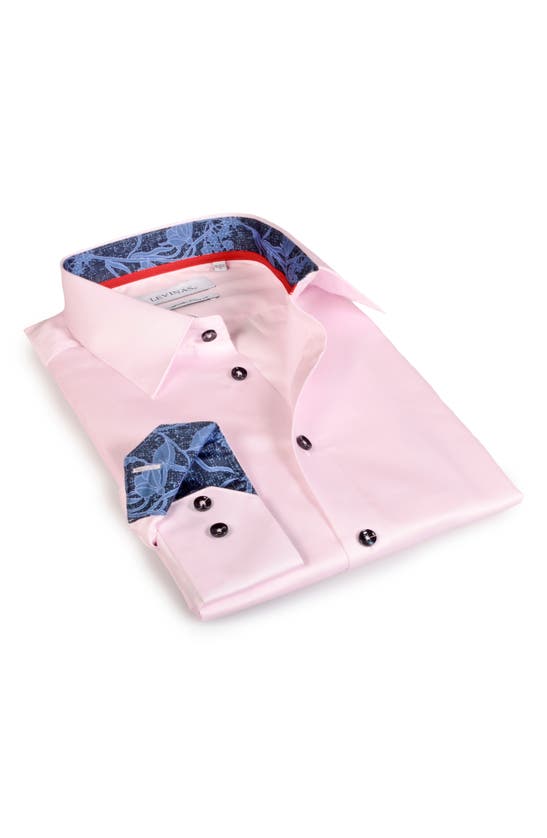Levinas Contemporary Fit Modern Business Dress Shirt In Pink