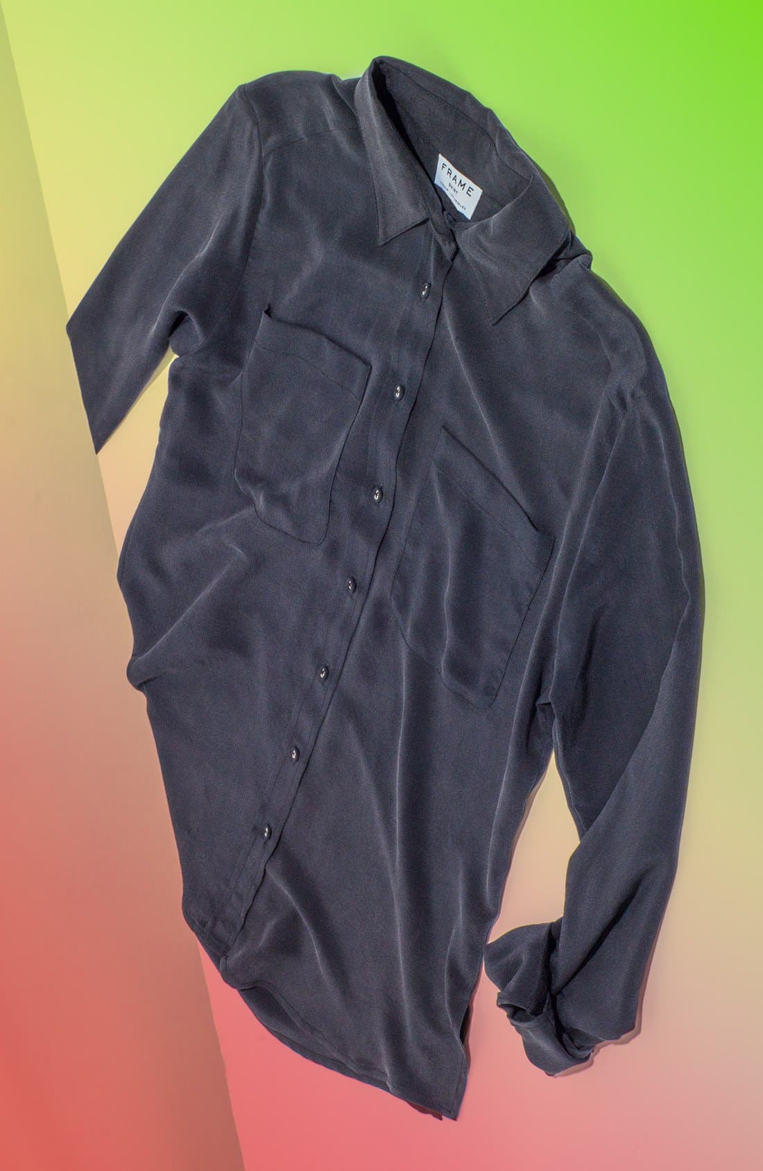 Frame Denim 'Boyfriend' Silk Shirt Nordstrom