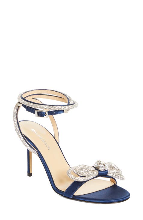 Blue stiletto sandals hotsell