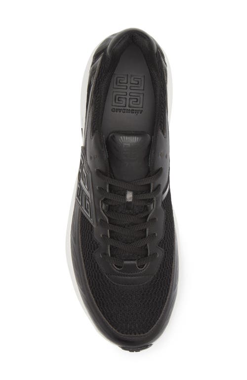 Givenchy Nfnty-52 Runners In Synthetic Leather And Mesh In Black