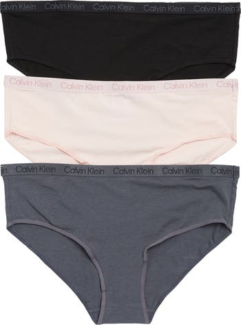 Calvin Klein Girls' Soft Cotton Modal Hipster Panty, 6 Pack, Pink, Teal,  Small : : Fashion