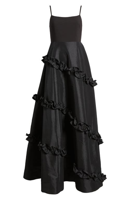 Shop Likely Arissa Ruffle Ballgown In Black